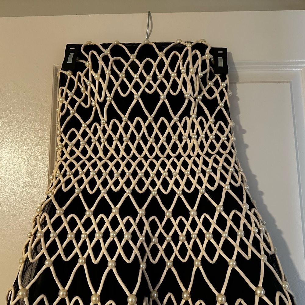 New Carolina Herrera Chalet Beaded & Embroidered Tulle Strapless Cocktail Dress - Picture 9 of 16